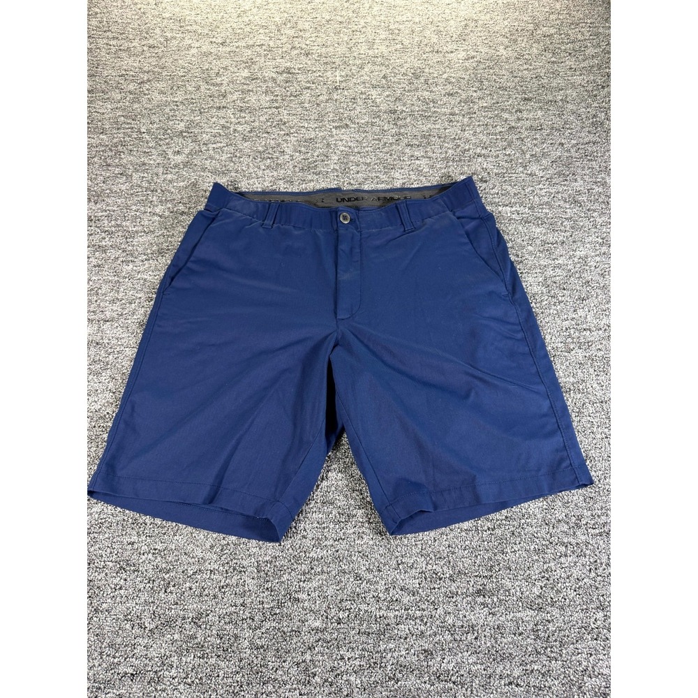 Under Armour HeatGear Showdown Golf Shorts 38 Blue Performance Academy Athletic